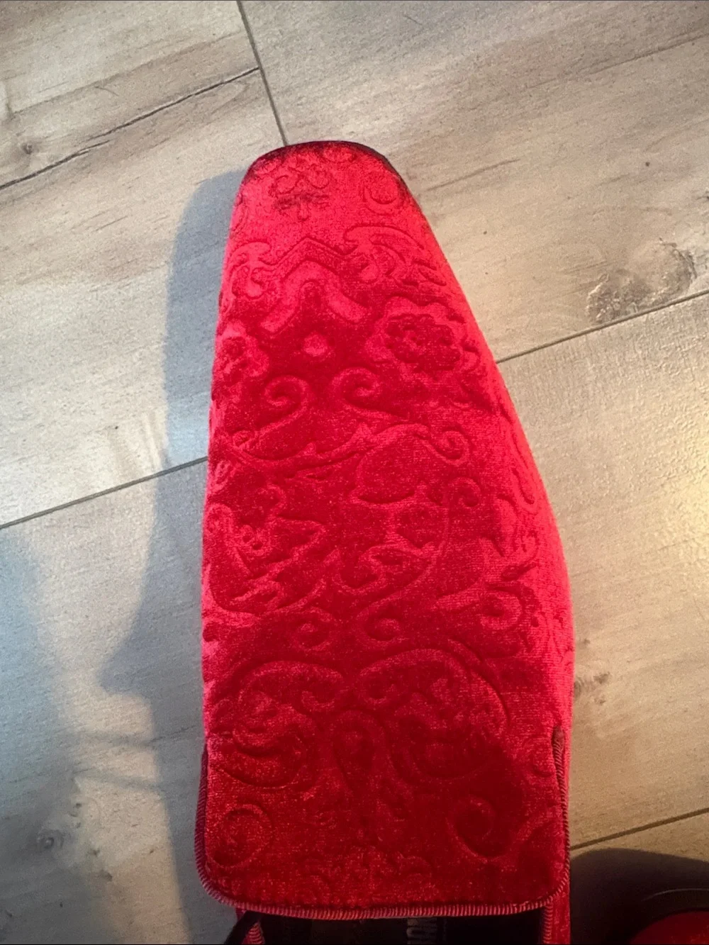 Stacy Adams Red Velvet Embroidered Slip-On Loafers size 10.5 formal